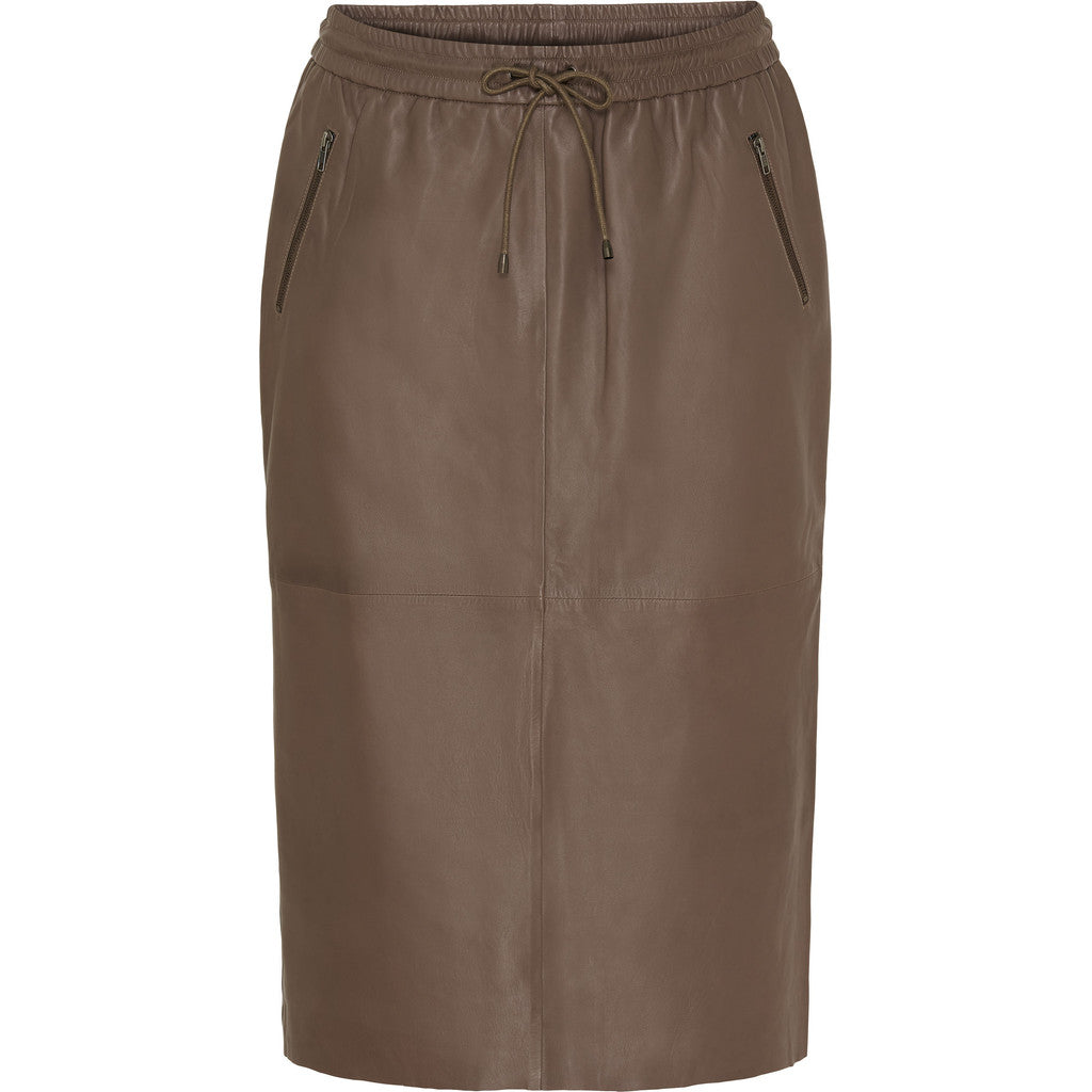 NO. 1 BY OX Lædernederdel - KOLLEKTIONSSALG Kjoler Brun