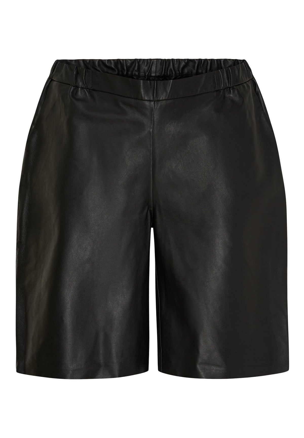 NO. 1 BY OX Lædershorts med Elastik Shorts Sort