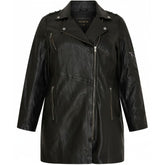 NO. 1 BY OX Lang bikerjakke (Str. 38-48) Frakker Sort