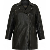 NO. 1 BY OX Lang bikerjakke (Str. 50-56) Frakker Sort