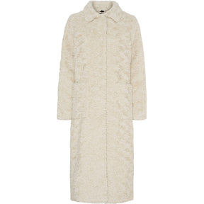 NOTYZ Lang faux fur frakke Frakker Beige