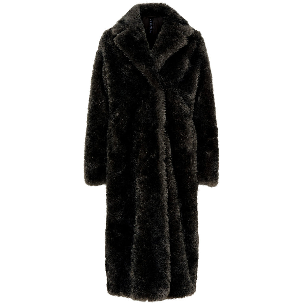 NOTYZ Lang faux fur frakke Jakker Sort