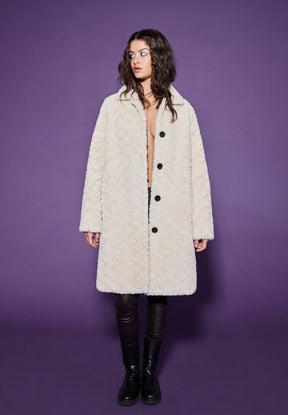 NOTYZ Lang faux fur frakke Jakker Beige