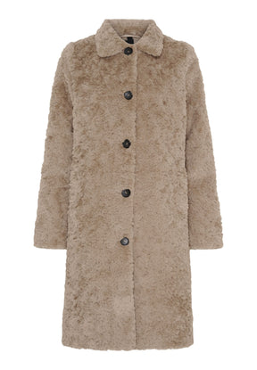 NOTYZ Lang faux fur frakke Jakker Brun