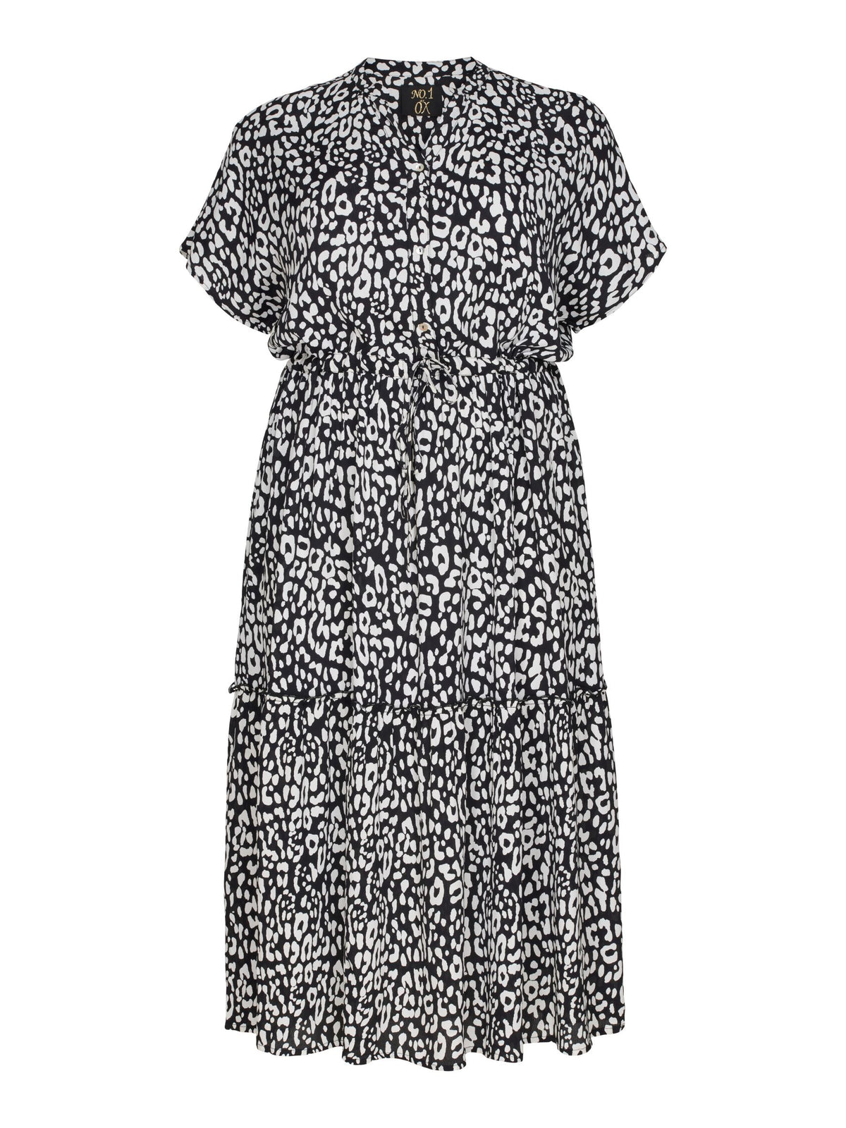 NO. 1 BY OX Lang kjole med snøre i taljen Kjoler Sort