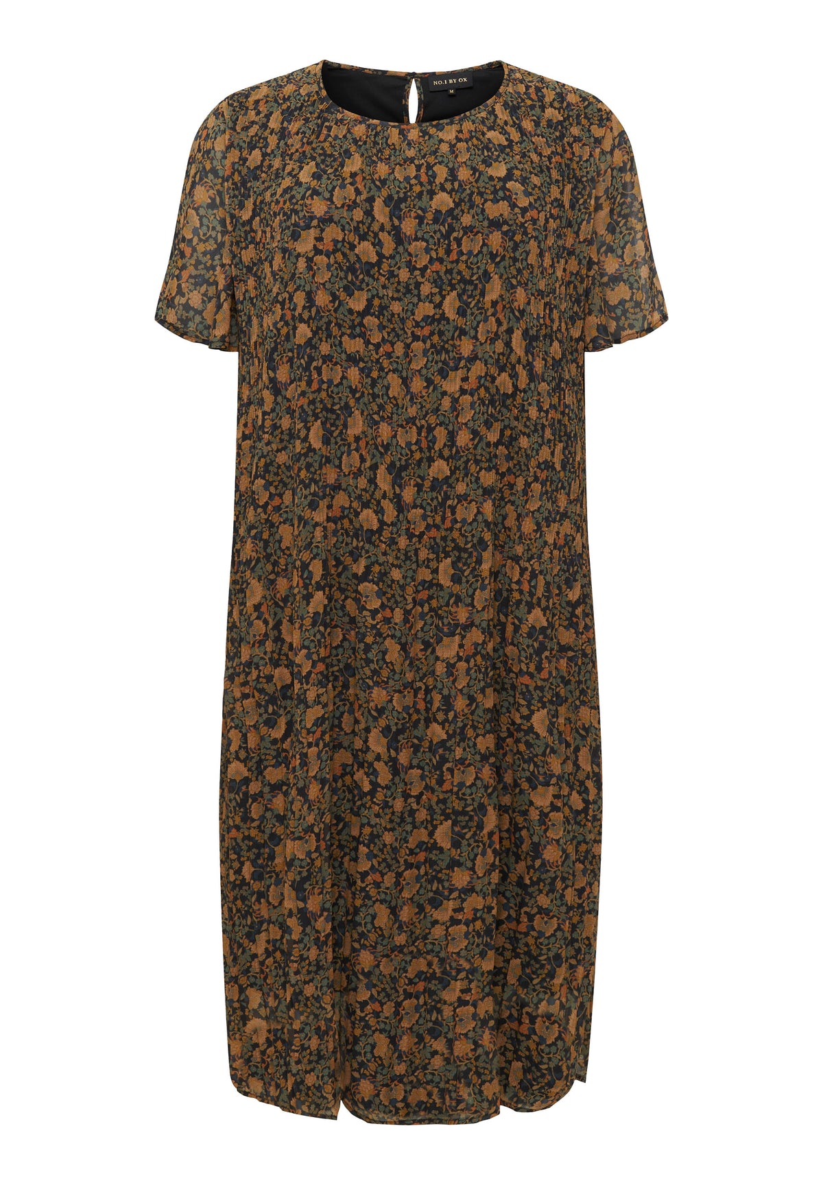 NO. 1 BY OX Lang plisse kjole Kjoler Brun