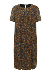 NO. 1 BY OX Lang plisse kjole Kjoler Brun