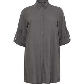 NO. 1 BY OX Lang skjorte Kjoler Coal smoke grey