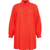 NO. 1 BY OX Lang skjorte Kjoler Tomato Red