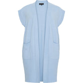 NO. 1 BY OX Lang vest i strik Veste Blå