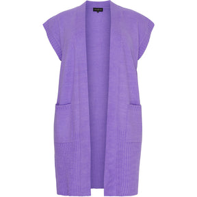 NO. 1 BY OX Lang vest i strik Veste Grå