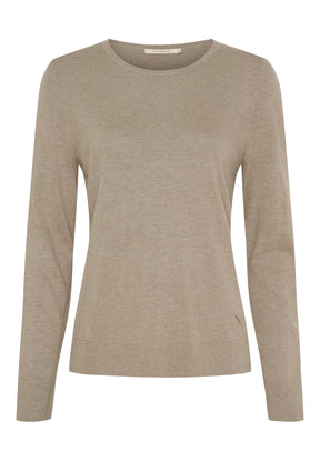 BTFCPH Langærmet top i silke og cashmere Tops Brun