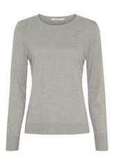 BTFCPH Langærmet top i silke og cashmere Tops Grå