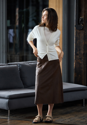 BTFCPH Langærmet top i silke og cashmere Tops Hvid