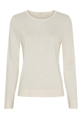 BTFCPH Langærmet top i silke og cashmere Tops Hvid