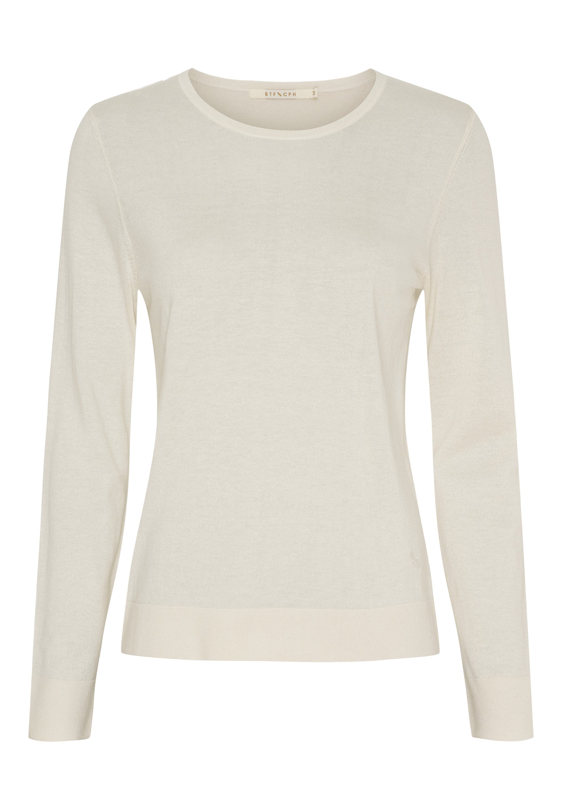 BTFCPH Langærmet top i silke og cashmere Tops Hvid