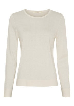 BTFCPH Langærmet top i silke og cashmere Tops Hvid