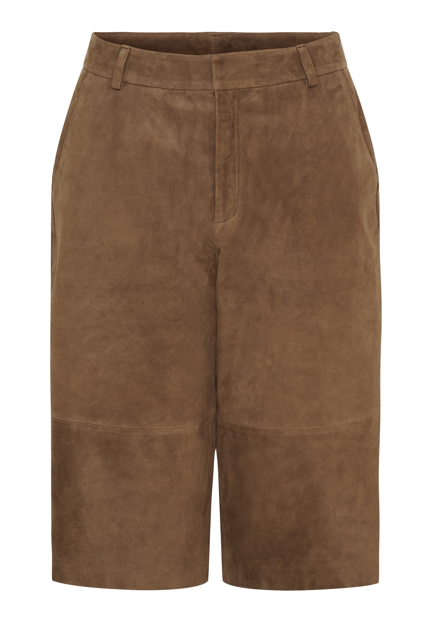 NOTYZ Lange bermuda shorts i ruskind Shorts Hazelnut
