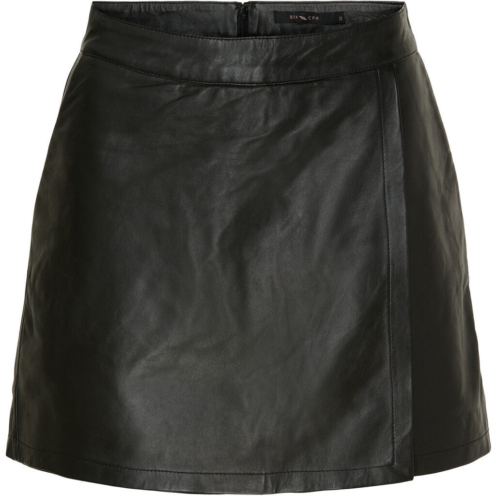 BTFCPH Leather Skorts Shorts Sort