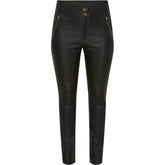 NO. 1 BY OX Leather trousers Leggings Sort