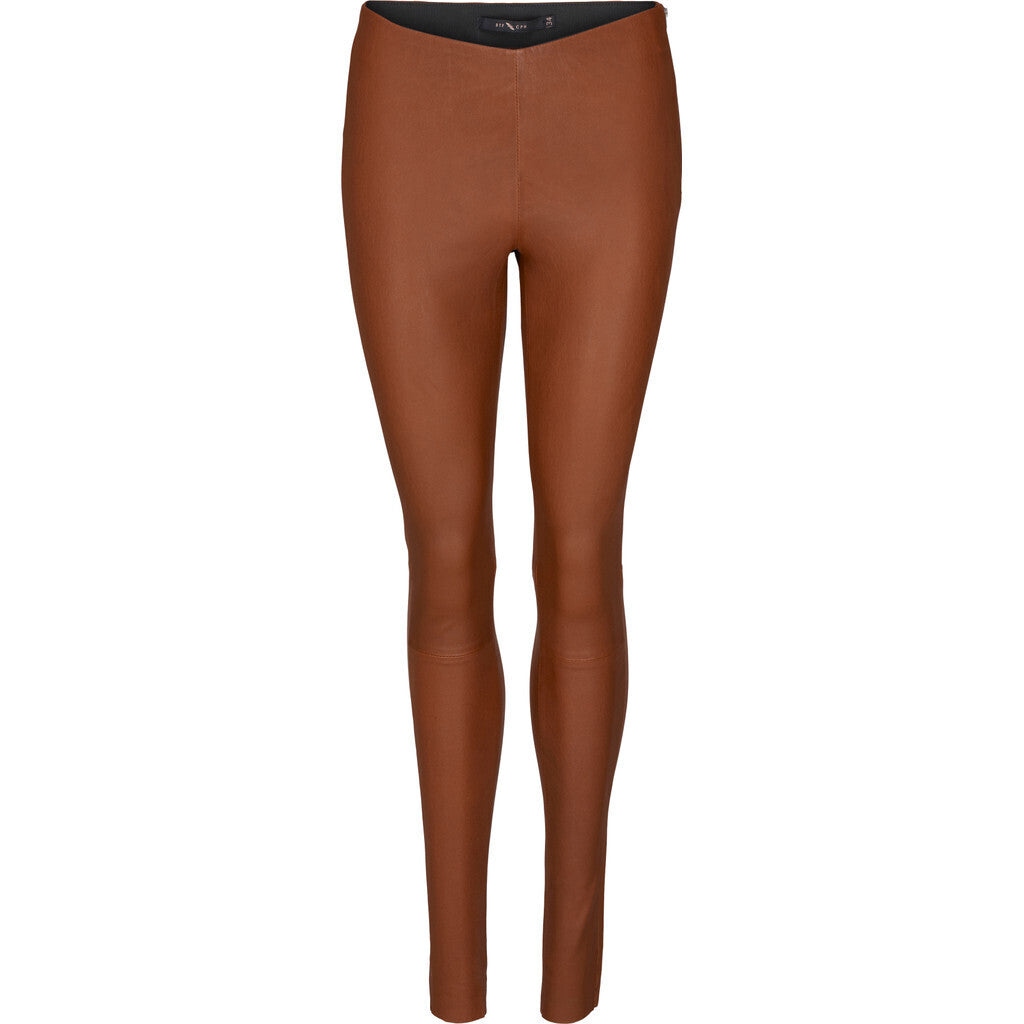 Stocklots läderleggings Leggings Brun