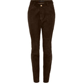BTFCPH Leggings i ruskind Leggings Dark chocolate brown w. light gold