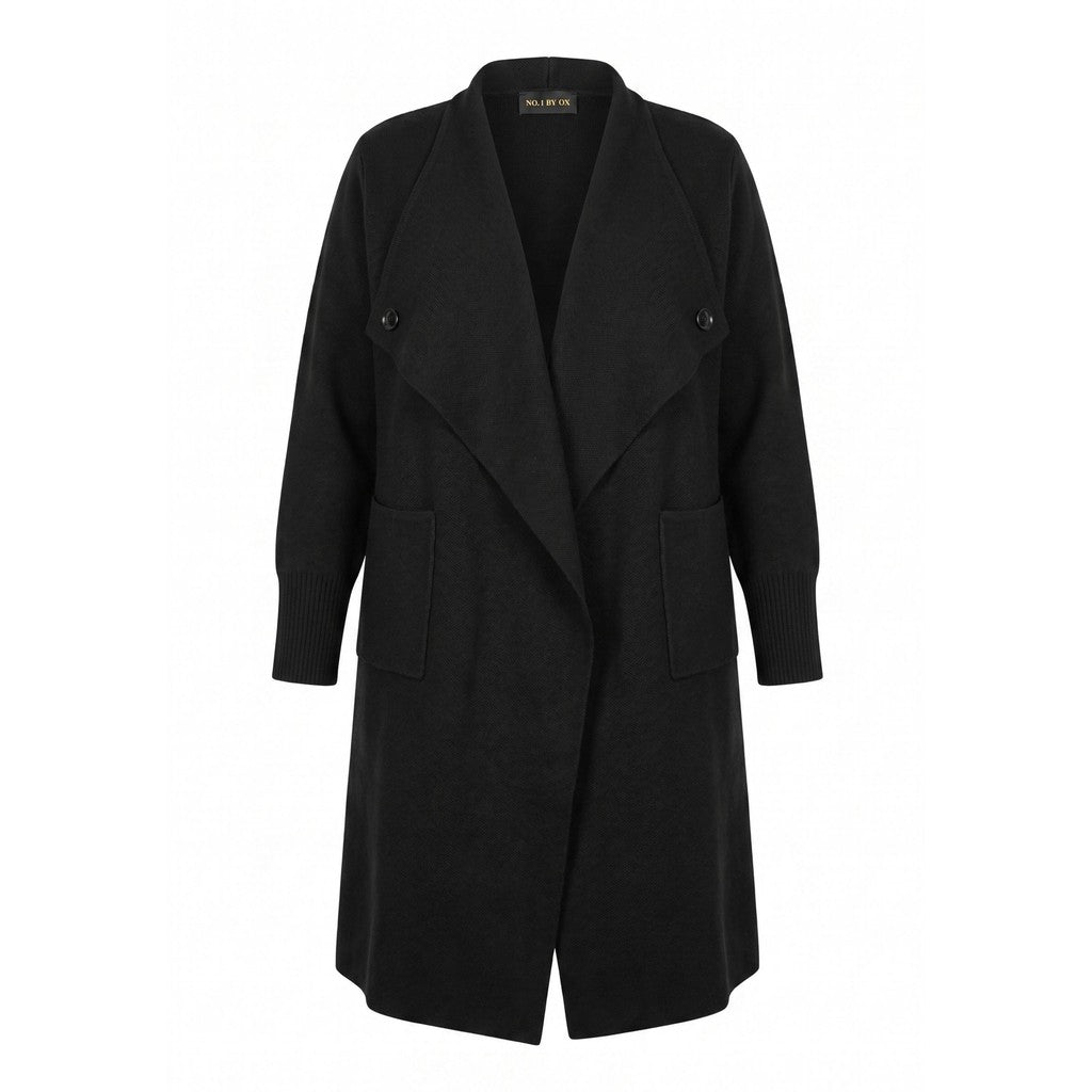 NO. 1 BY OX Long Cardigan Cardigans Sort