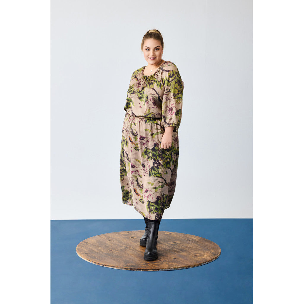 NO. 1 BY OX Nederdel med elastikkant Nederdele Sand with Flower bush print