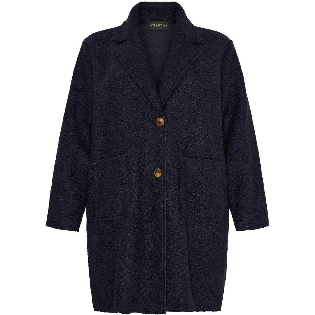 NO. 1 BY OX Loose Cardigan coat Cardigans Blå