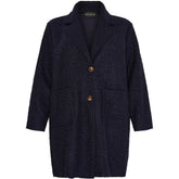 NO. 1 BY OX Loose Cardigan coat Cardigans Blå