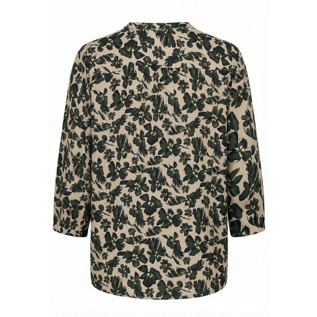 NO. 1 BY OX Loose V neck Blouse w 3/4 sleeves Bluser