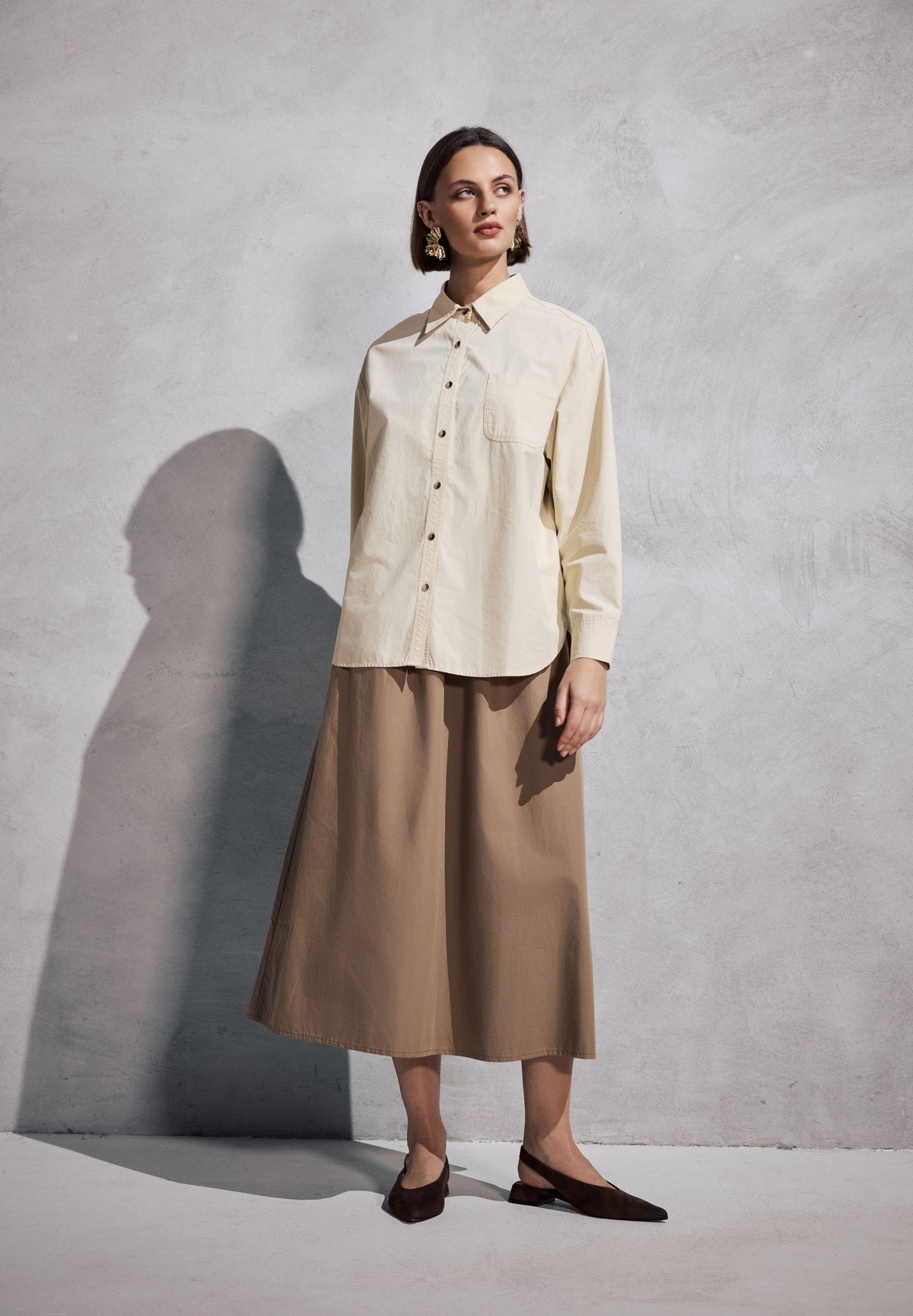 NOTYZ Maxinederdel Nederdele Beige