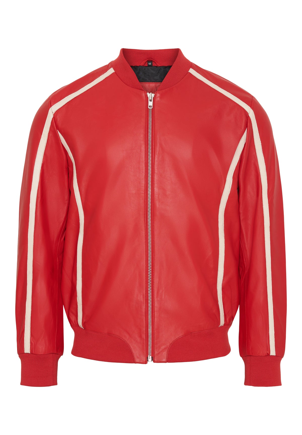 NOTYZ HIM Bomberjacka i läder Jackor Chilly Red/Ivory m. Silver acc.