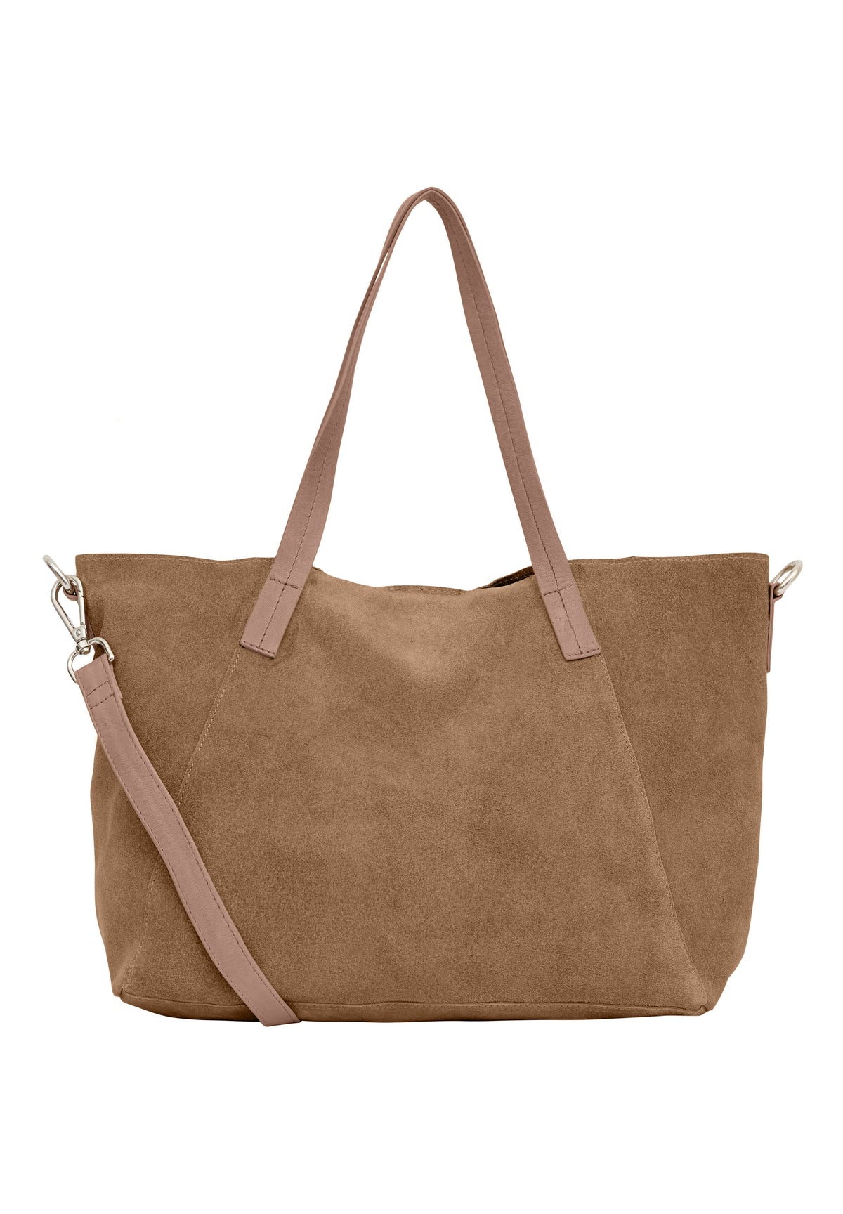 BTFCPH Mini shopper i ruskind Tasker Nude Brown w. Silver acc.