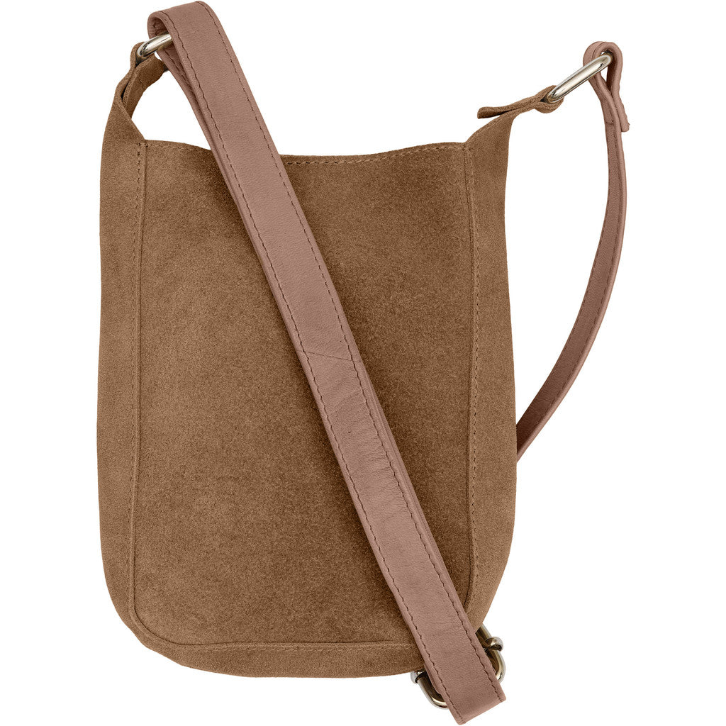 BTFCPH Mobiltaske i ruskind Tasker Nude Brown w. Silver acc.