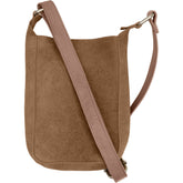 BTFCPH Mobiltaske i ruskind Tasker Nude Brown w. Silver acc.