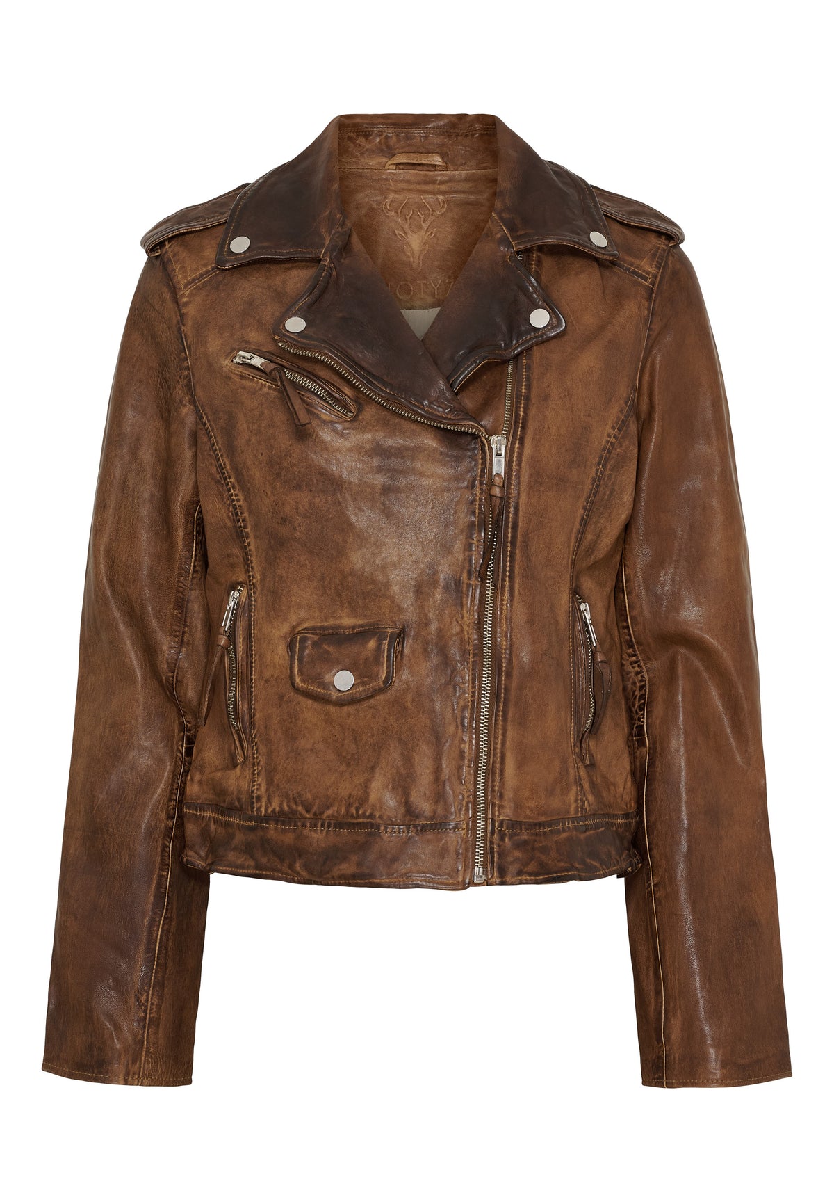 NOTYZ NOGRAZ Biker Jakker Tan w. Silver acc.