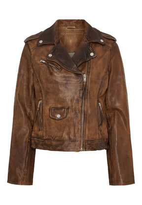 NOTYZ NOGRAZ Biker Jakker Tan w. Silver acc.