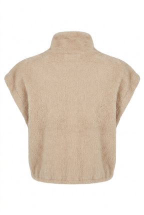 NOTYZ NOLANCASTER FAUX FUR WAISTCOAT Jakker Cream Melange