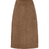 BTFCPH Nederdel i ruskind med lige snit Nederdele Nude Brown