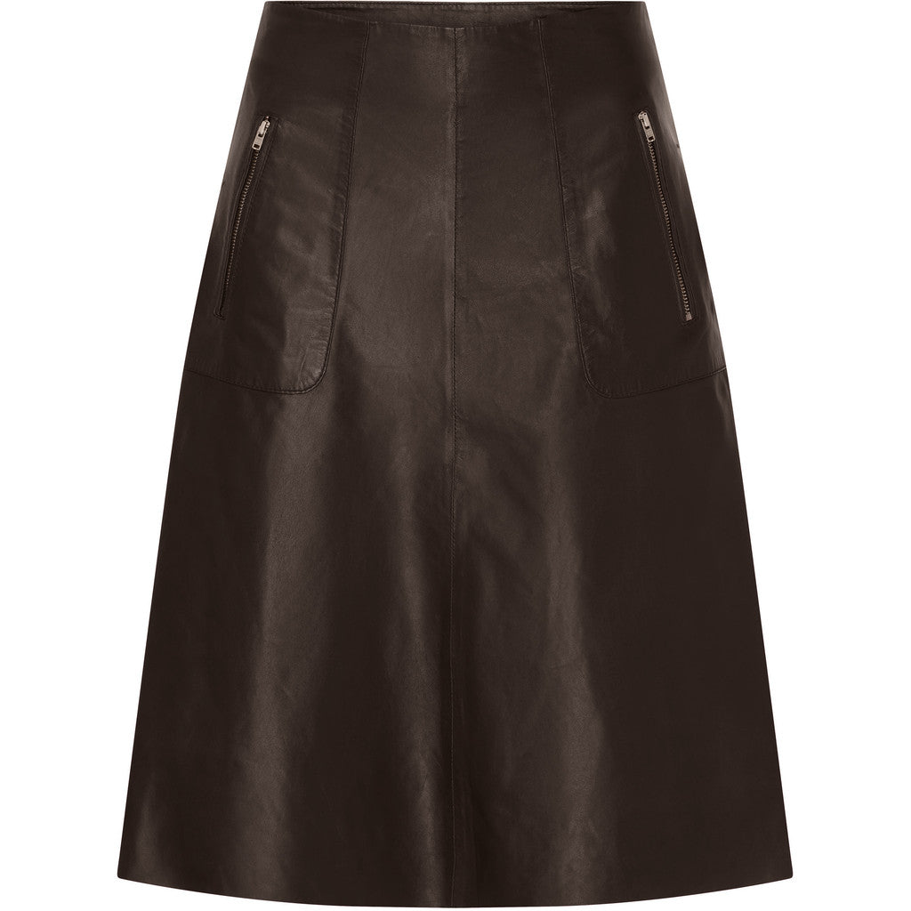 BTFCPH Nederdel med lommer Nederdele Dark Truffle w. Gunmetal acc.