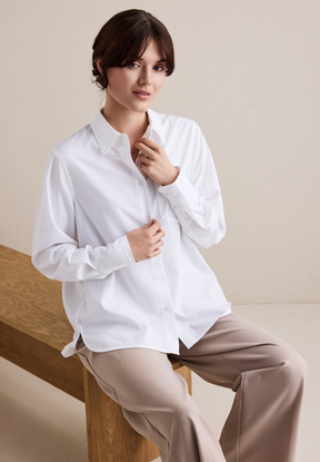 BTFCPH Oversized bambusskjorte Skjorter Hvid