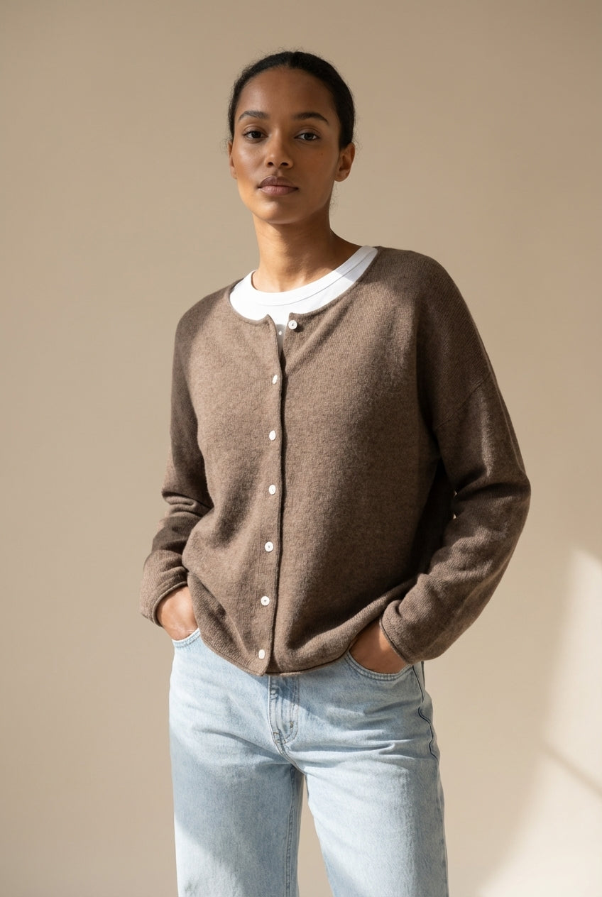 BTFCPH Oversized cashmere cardigan Cardigans Brun