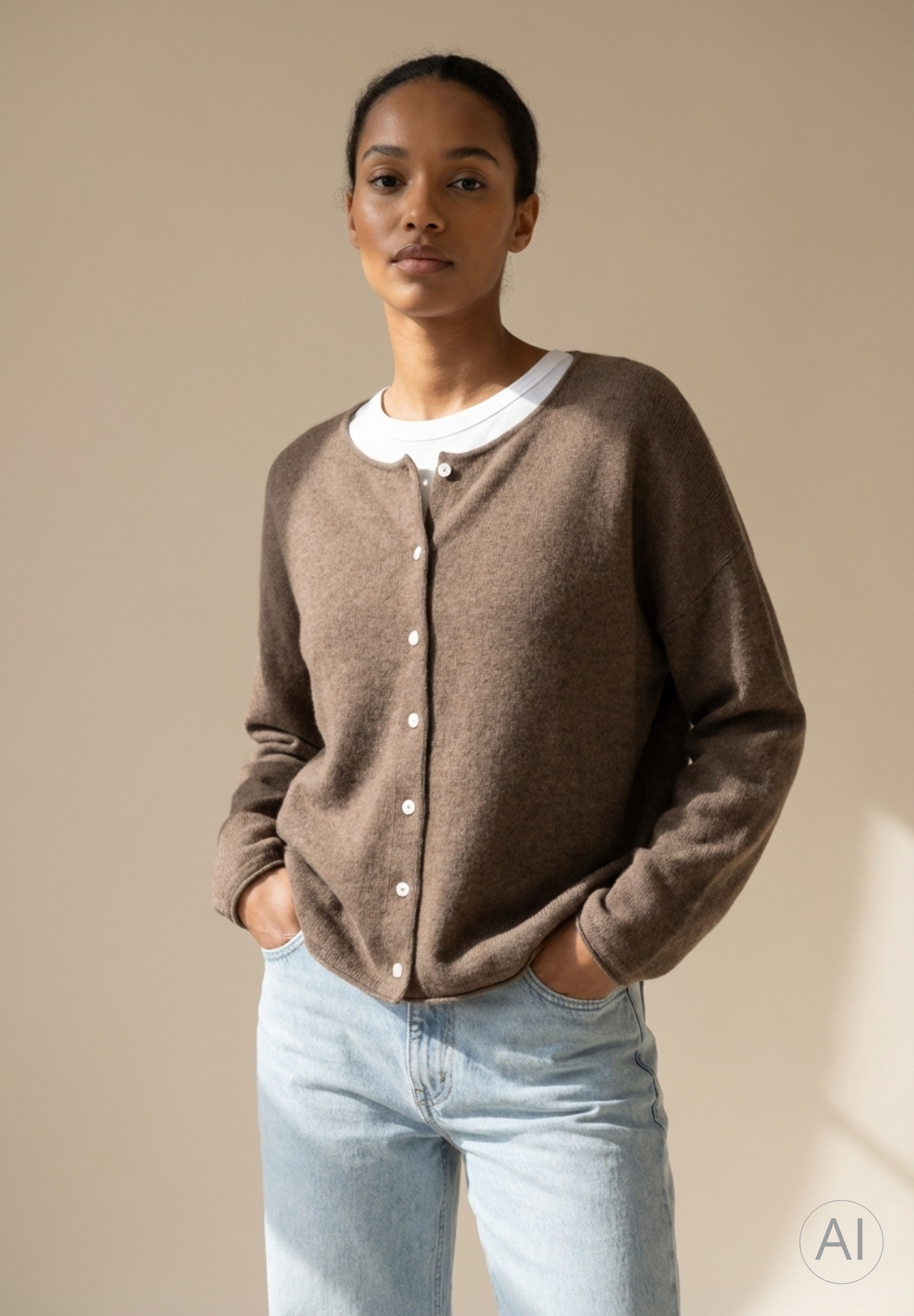 BTFCPH Oversized cashmere cardigan Cardigans Brun