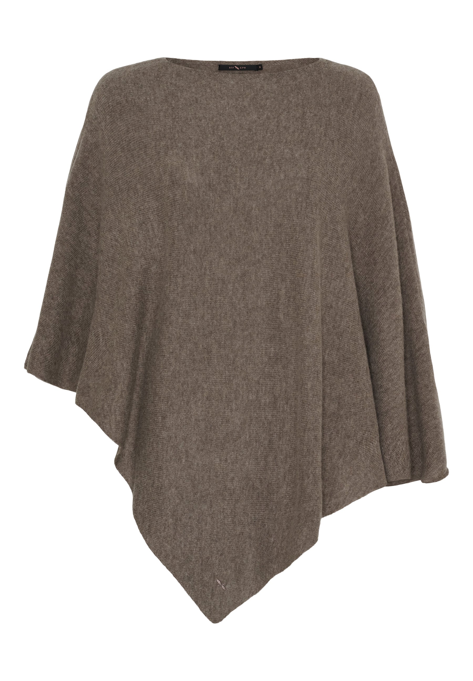 BTFCPH Poncho i cashmere blanding Poncho Ash Brown Melange
