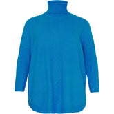 NO. 1 BY OX Poncho med rullekrave Poncho Clear Blue