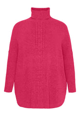 NO. 1 BY OX Poncho med rullekrave Poncho Magenta Pink