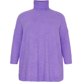 NO. 1 BY OX Poncho med rullekrave Poncho Paisley Purple