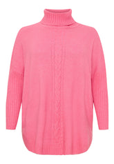 NO. 1 BY OX Poncho med rullekrave Poncho Rosa