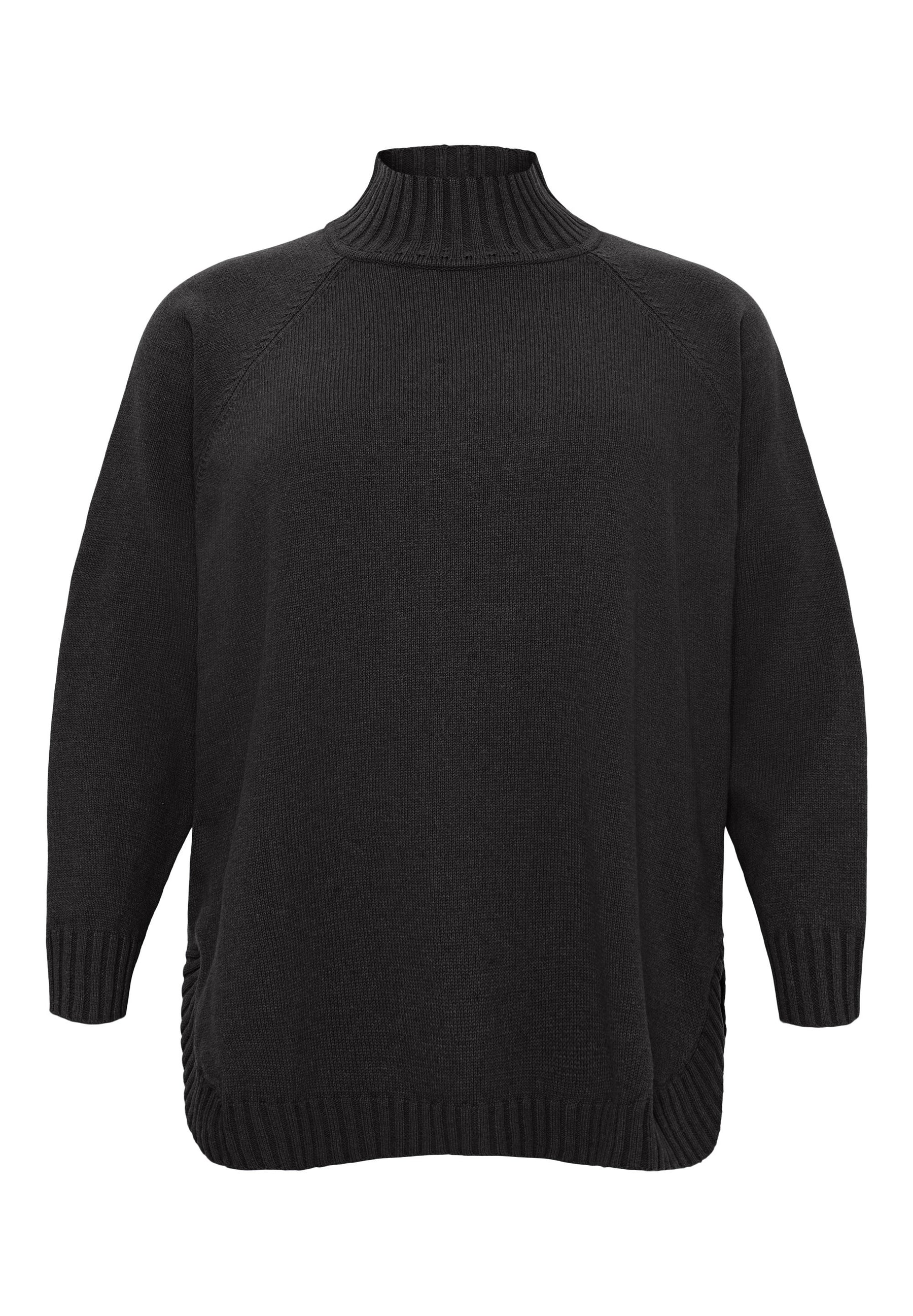 NO. 1 BY OX Poncho med turtleneck Poncho Sort